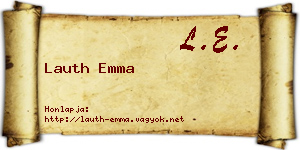 Lauth Emma névjegykártya